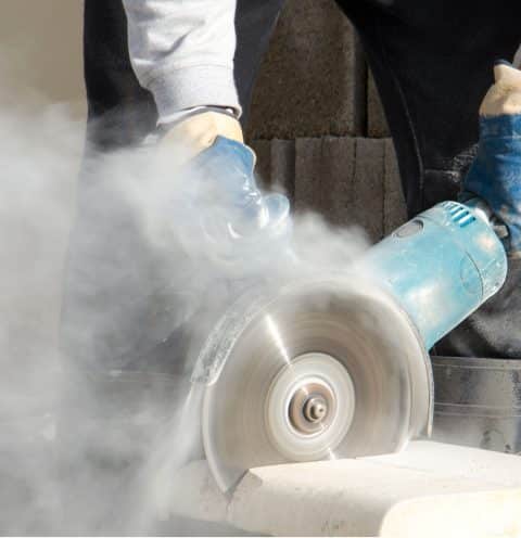 Asbestos fibers create a dust that hovers in the air.