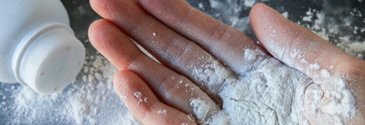 hand holding powder